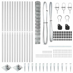 Recinzione da campo Argento 25 x 1,2 m Acciaio zincato 3351427