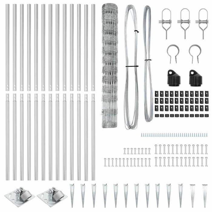 Recinzione da campo Argento 25 x 1,2 m Acciaio zincato 3351427
