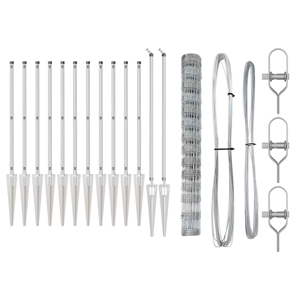 Recinzione da campo Argento 25 x 1.4 m Acciaio zincato 3351434