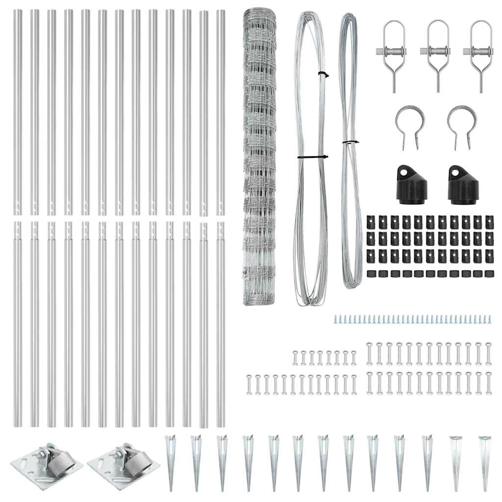 Recinzione da campo Argento 25 x 1.4 m Acciaio zincato 3351434
