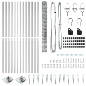 Recinzione da campo Argento 25 x 1.4 m Acciaio zincato 3351434