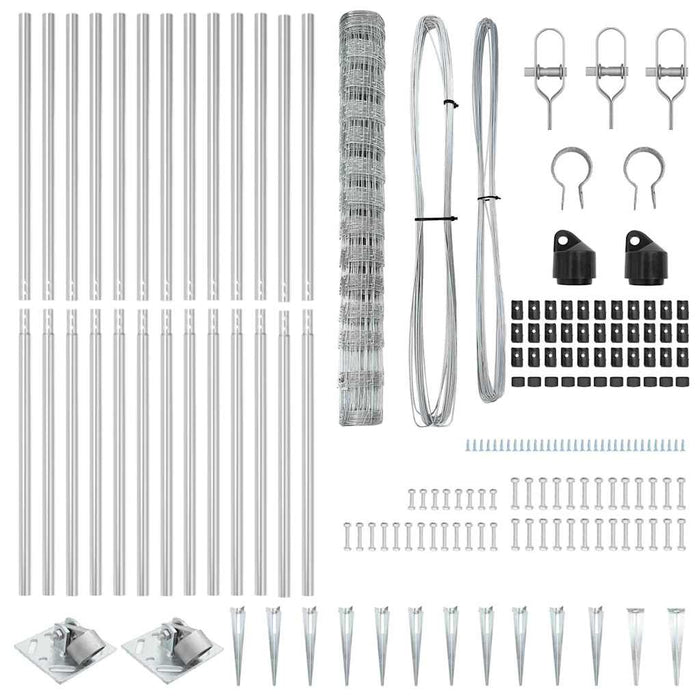 Recinzione da campo Argento 25 x 1.4 m Acciaio zincato 3351434