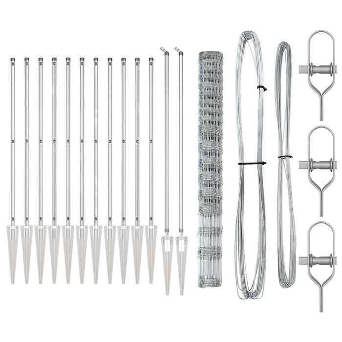 Recinzione da campo Argento 25 x 1.5 m Acciaio zincato 3351438