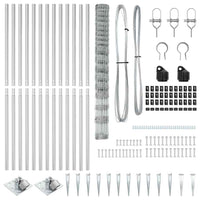 Recinzione da campo Argento 25 x 1.5 m Acciaio zincato 3351438