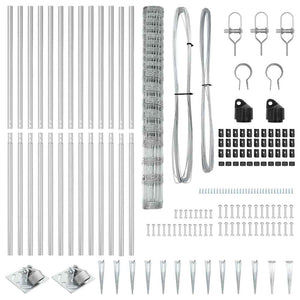Recinzione da campo Argento 25 x 1.5 m Acciaio zincato 3351438
