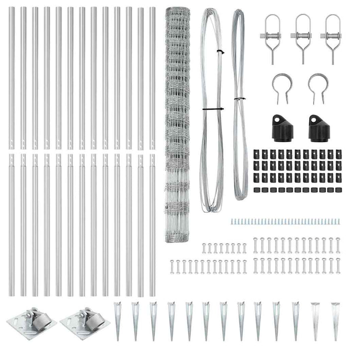 Recinzione da campo Argento 25 x 1.5 m Acciaio zincato 3351438