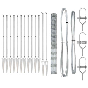 Recinzione da campo Argento 50 x 1.5 m Acciaio zincato 3351464