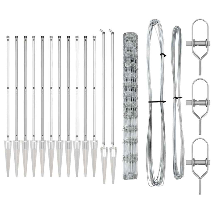 Recinzione da campo Argento 50 x 1.5 m Acciaio zincato 3351464