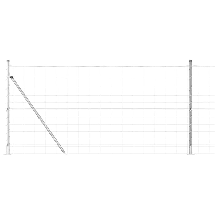 Recinzione da campo Argento 25 x 1,2 m Acciaio zincato 3351510