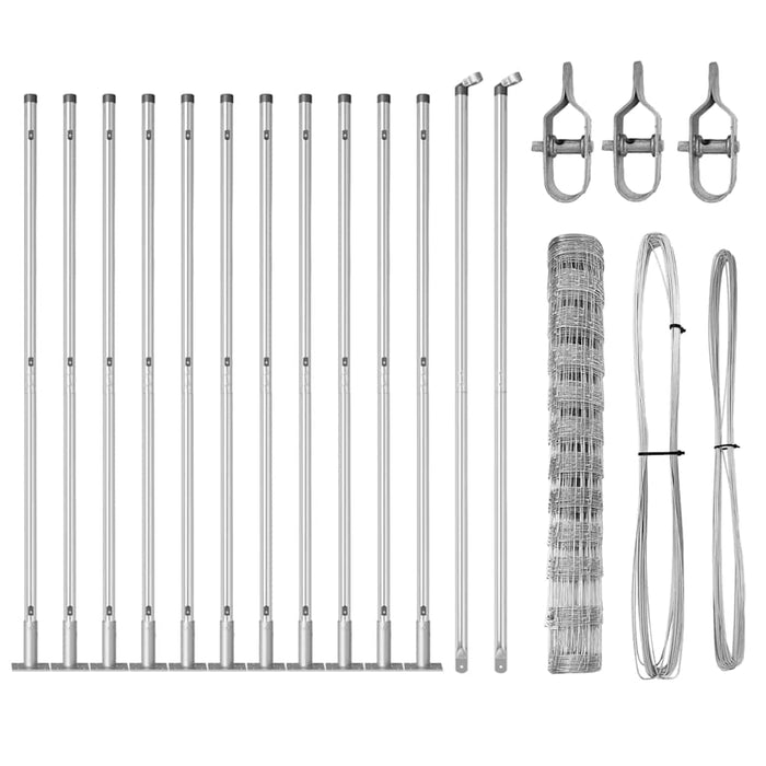 Recinzione da campo Argento 25 x 1,2 m Acciaio zincato 3351510