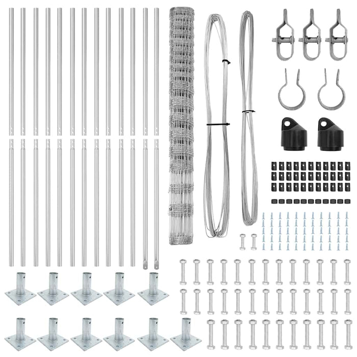 Recinzione da campo Argento 25 x 1.5 m Acciaio zincato 3351520
