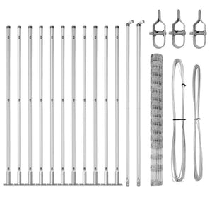 Recinzione da campo Argento 25 x 1.6 m Acciaio zincato 3351523