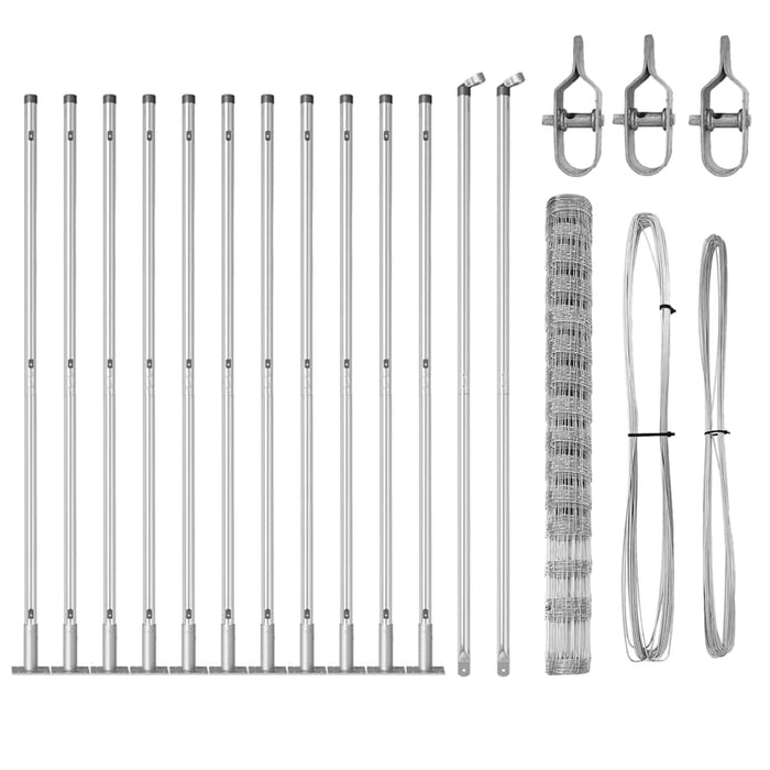 Recinzione da campo Argento 25 x 1.6 m Acciaio zincato 3351523