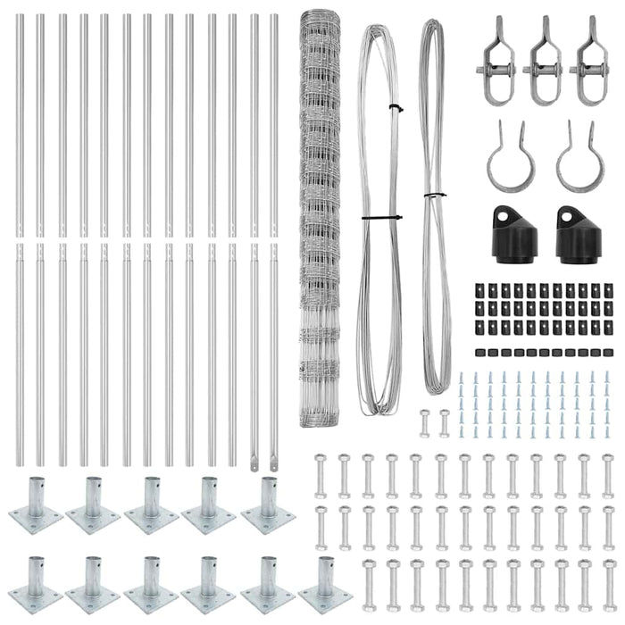 Recinzione da campo Argento 25 x 1.6 m Acciaio zincato 3351523