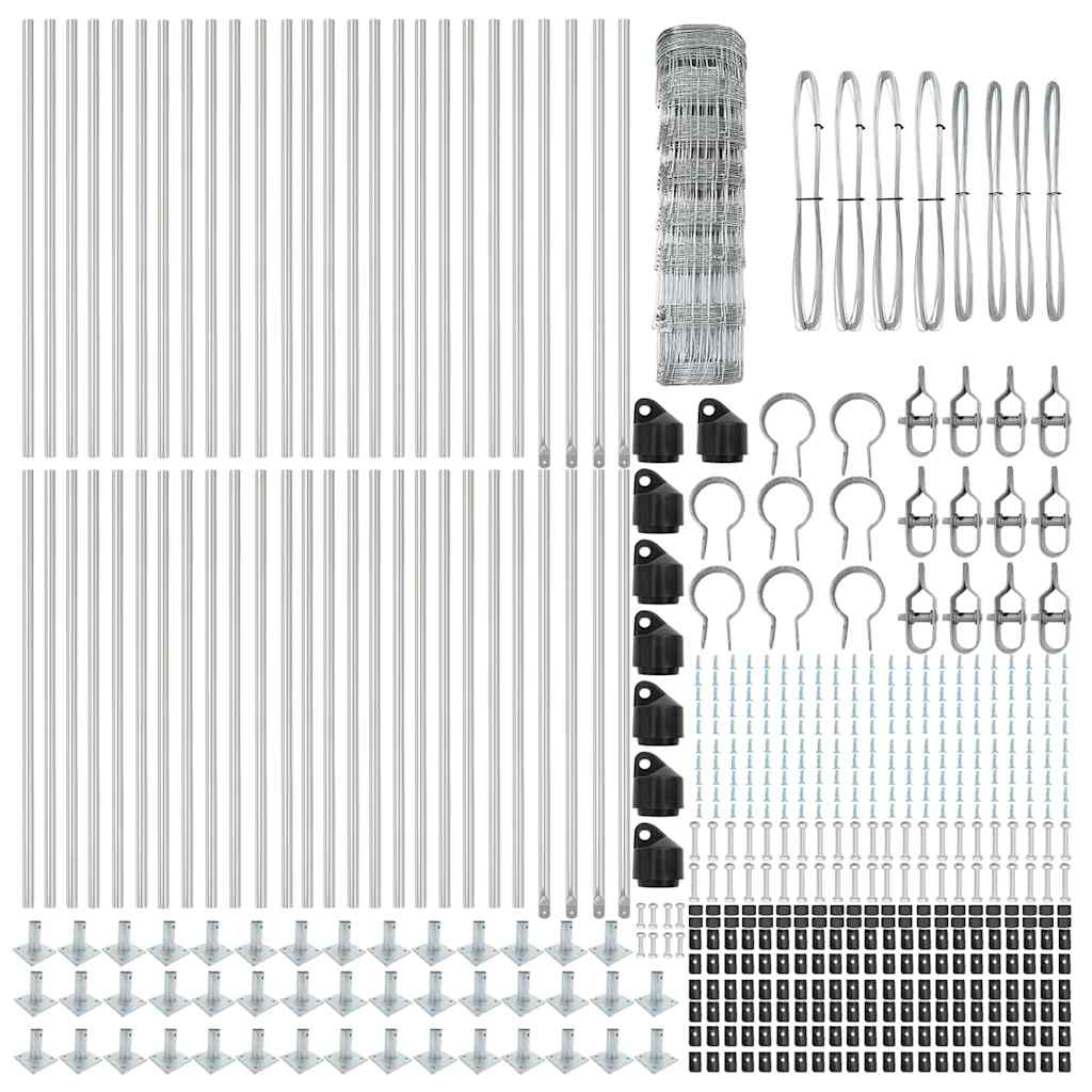 Recinzione da campo Argento 100 x 0.8 m Acciaio zincato 3351553