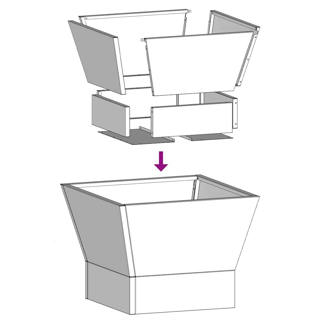 Focolare Nero 40 x 40 x 35 cm Acciaio 858908