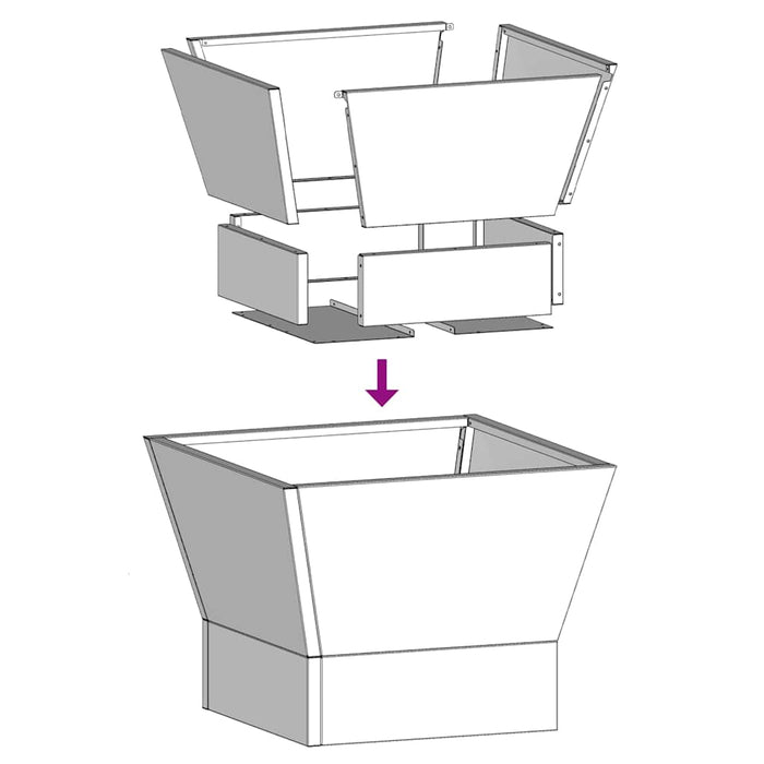 Focolare Nero 40 x 40 x 35 cm Acciaio 858908