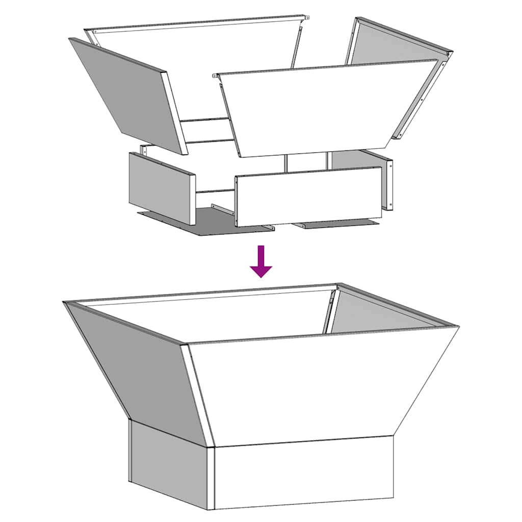 Focolare Nero 60 x 60 x 35 cm Acciaio 858910