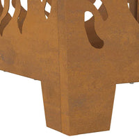 Focolare Marrone 40 x 40 x 40 cm acciaio corten 858913