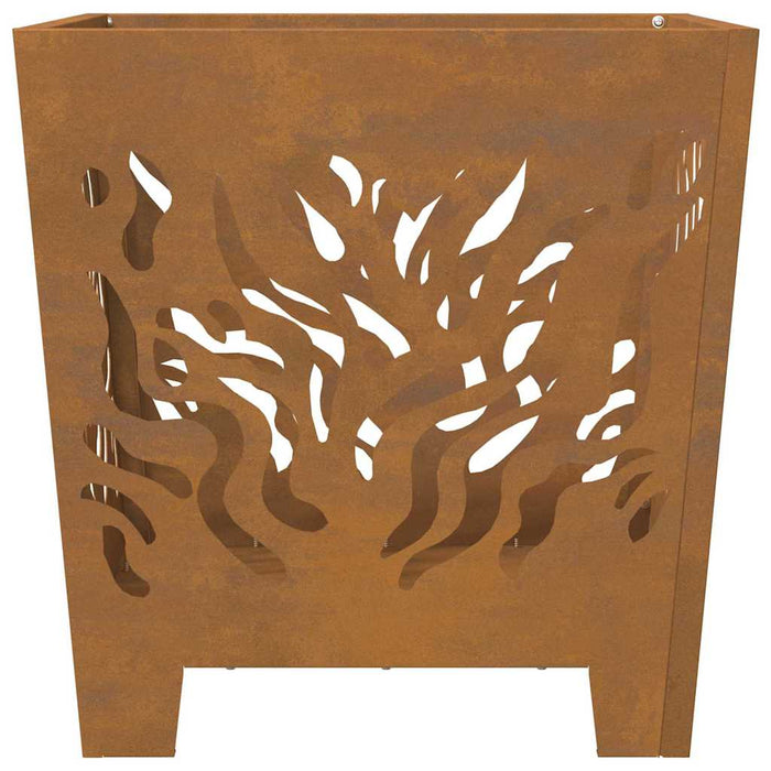 Focolare Marrone 40 x 40 x 40 cm acciaio corten 858913