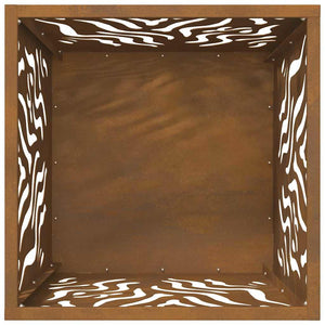 Focolare Marrone 40 x 40 x 40 cm acciaio corten 858913