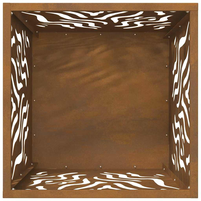 Focolare Marrone 40 x 40 x 40 cm acciaio corten 858913