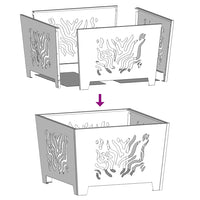 Focolare Nero 60 x 60 x 40 cm Acciaio laminato a freddo 858914