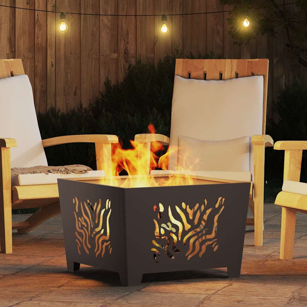 Focolare Nero 60 x 60 x 40 cm Acciaio laminato a freddo 858914