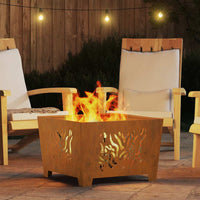 Focolare Marrone 60 x 60 x 40 cm acciaio corten 858915