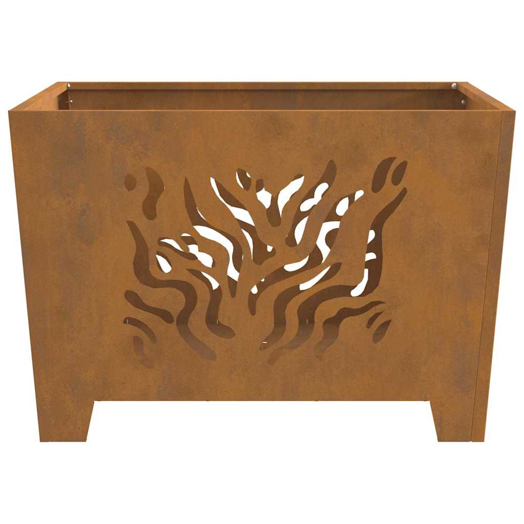 Focolare Marrone 60 x 60 x 40 cm acciaio corten 858915