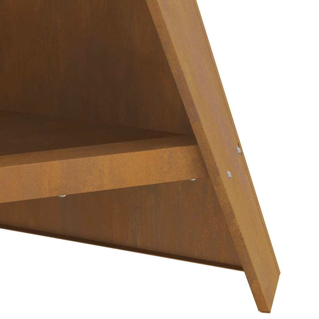 Focolare Marrone 58 x 40 x 100 cm acciaio corten 858917