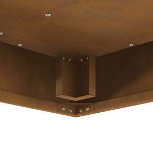 Focolare Marrone 60 x 60 x 30 cm acciaio corten 858919