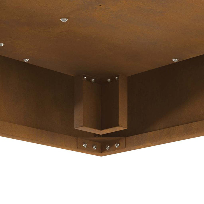 Focolare Marrone 60 x 60 x 30 cm acciaio corten 858919