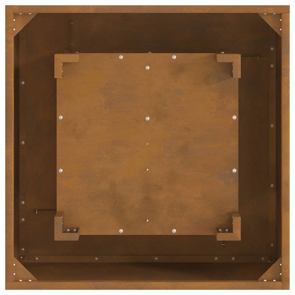 Focolare Marrone 60 x 60 x 30 cm acciaio corten 858919