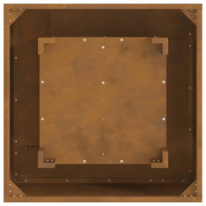 Focolare Marrone 60 x 60 x 30 cm acciaio corten 858919