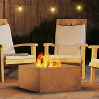 Focolare Marrone 60 x 60 x 30 cm acciaio corten 858919