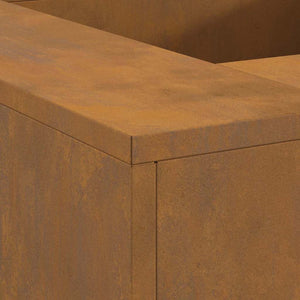 Focolare-Stufa-Camino Marrone 80 x 80 x 40 cm acciaio corten 969636