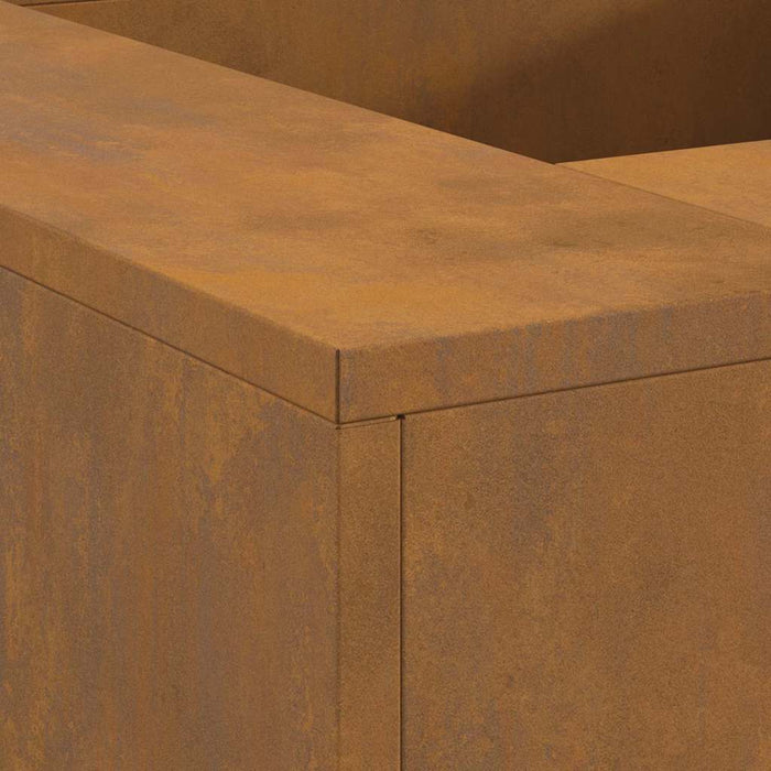 Focolare Marrone 80 x 80 x 40 cm acciaio corten 858921