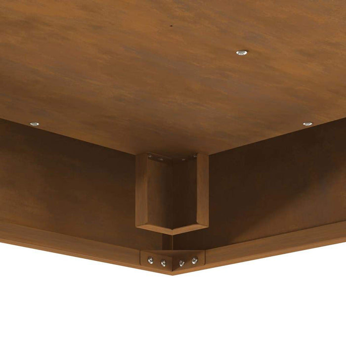 Focolare Marrone 80 x 80 x 40 cm acciaio corten 858921