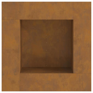 Focolare Marrone 80 x 80 x 40 cm acciaio corten 858921