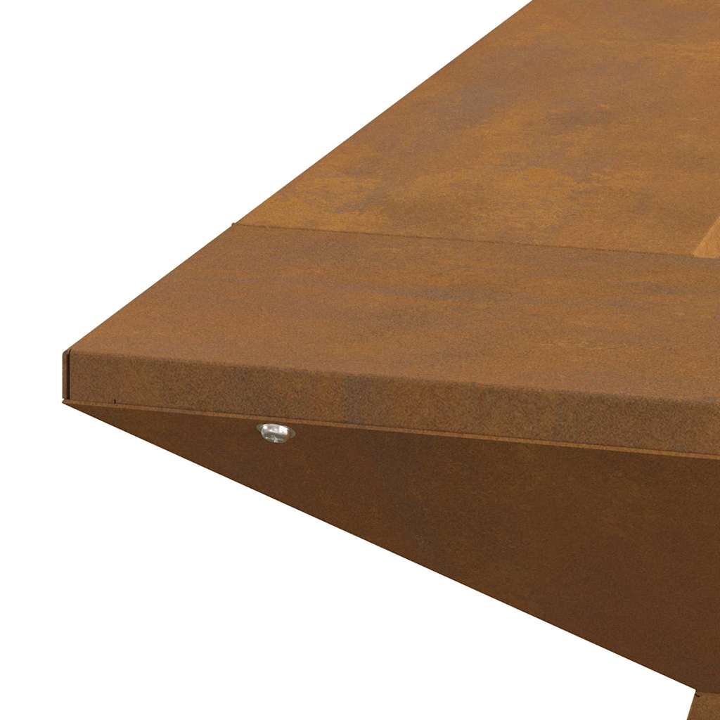 Focolare Marrone 60 x 60 x 50 cm acciaio corten 858925