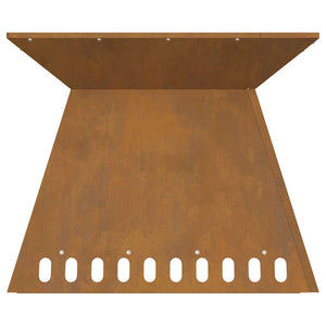 Focolare Marrone 60 x 60 x 50 cm acciaio corten 858925