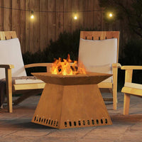 Focolare Marrone 60 x 60 x 50 cm acciaio corten 858925