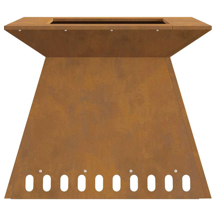 Focolare Marrone 60 x 60 x 50 cm acciaio corten 858925