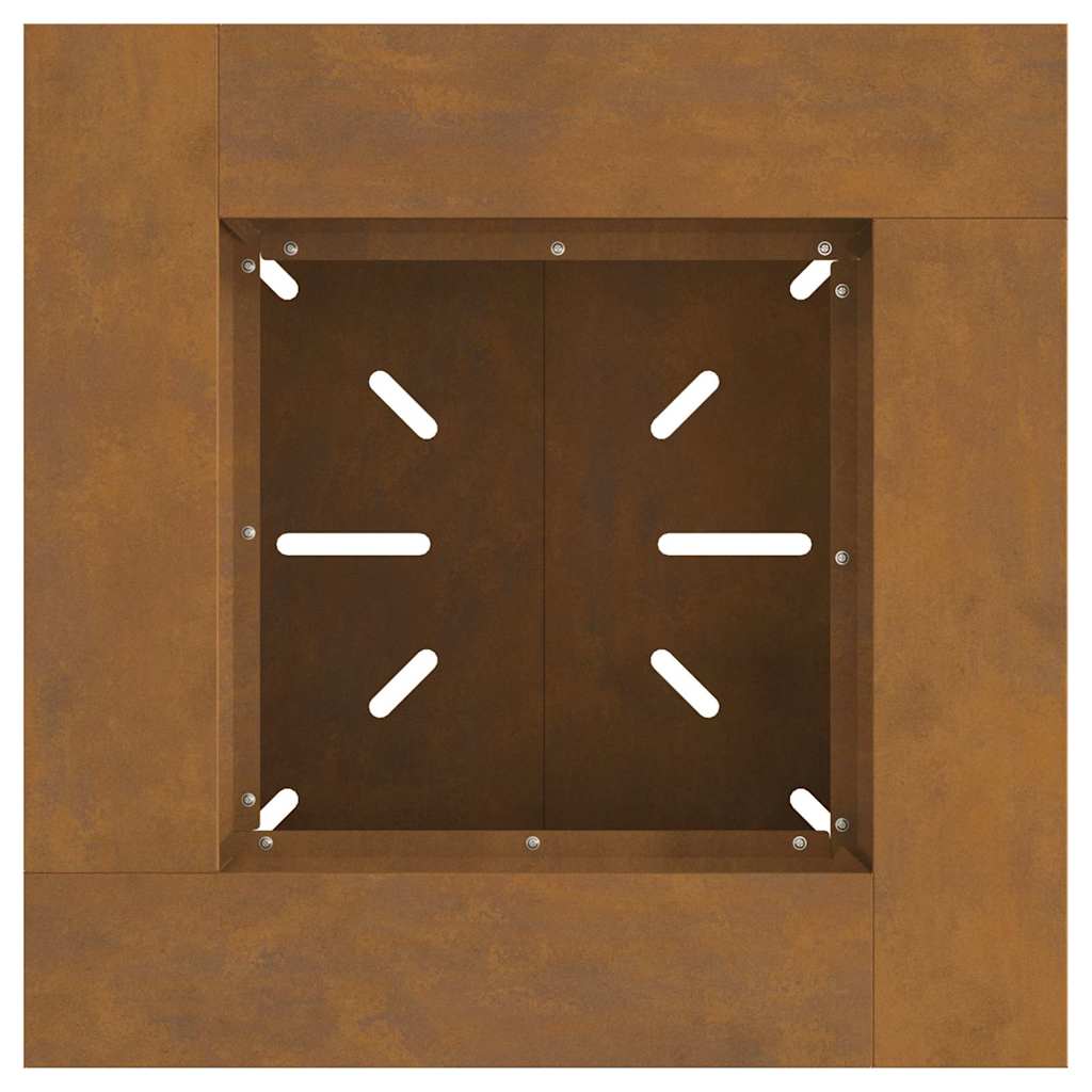 Focolare Marrone 60 x 60 x 50 cm acciaio corten 858925