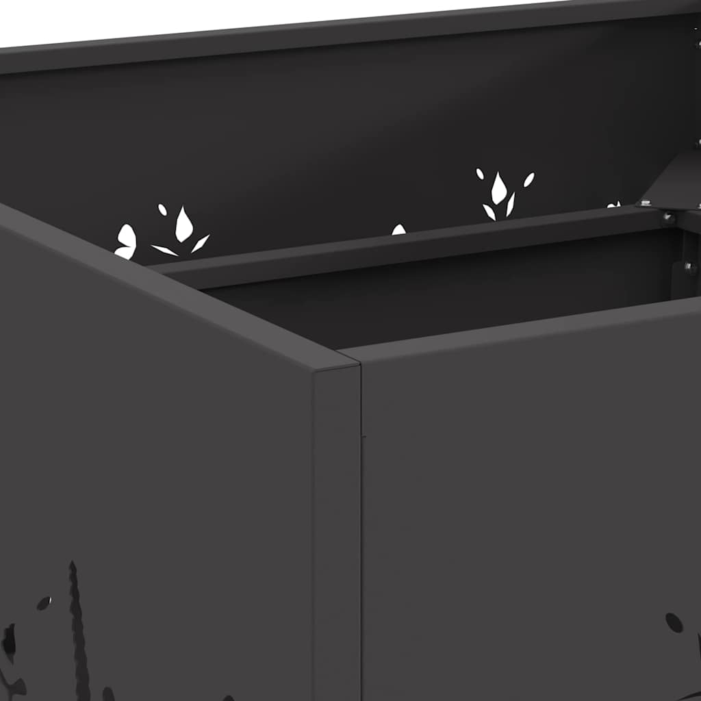 Focolare Nero 60 x 60 x 30 cm Acciaio laminato a freddo 858926