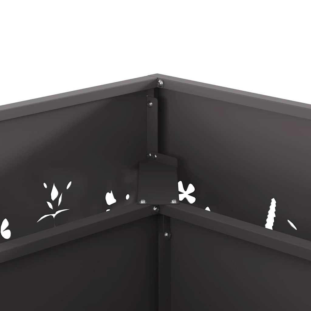 Focolare Nero 60 x 60 x 30 cm Acciaio laminato a freddo 858926