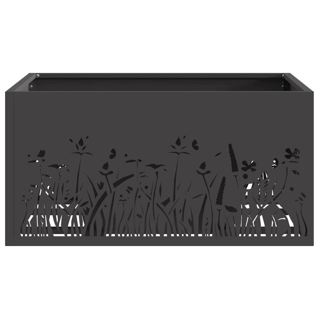 Focolare Nero 60 x 60 x 30 cm Acciaio laminato a freddo 858926