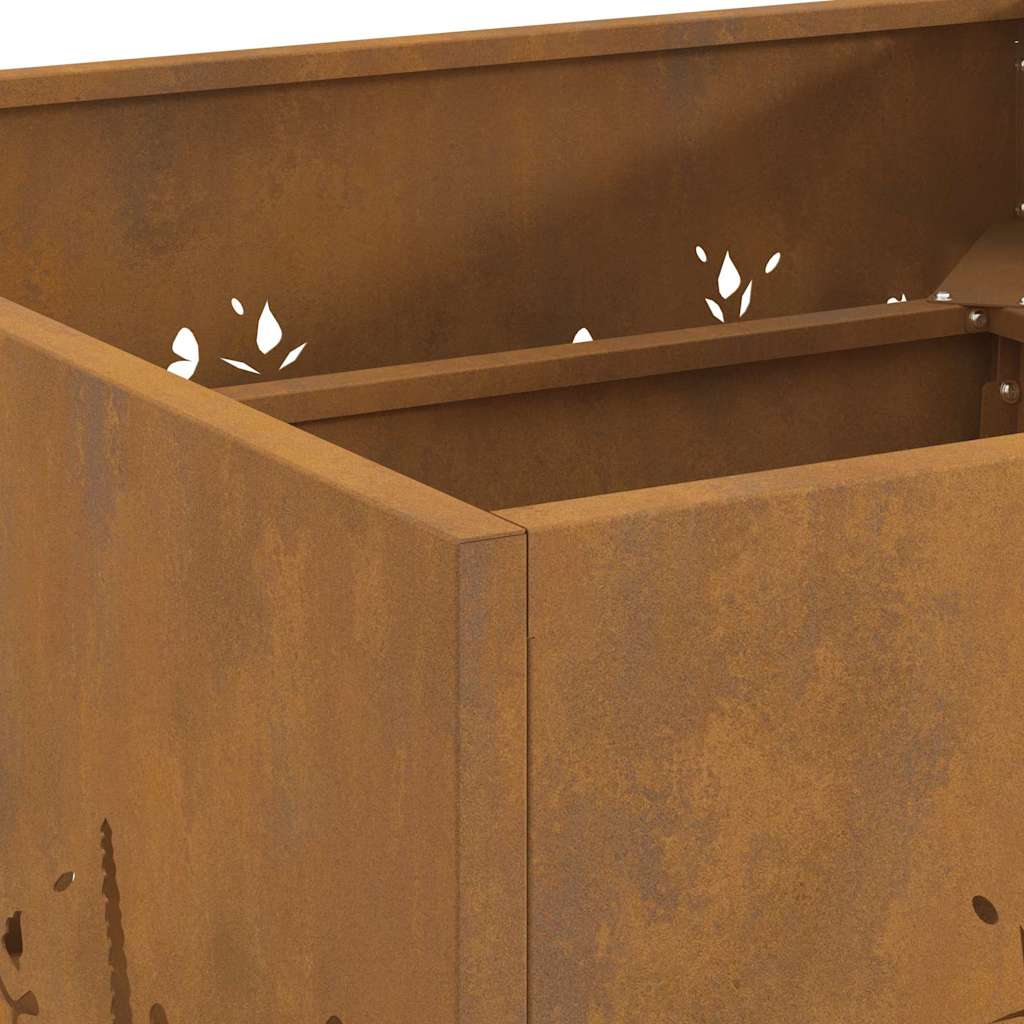 Focolare Marrone 60 x 60 x 30 cm acciaio corten 858927