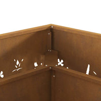 Focolare Marrone 60 x 60 x 30 cm acciaio corten 858927